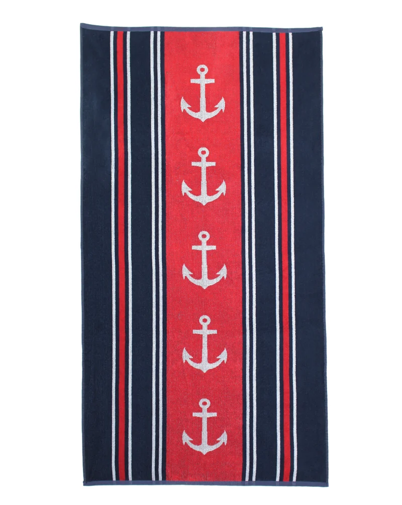 P.K. Collection Strandtuch 90x165 cm Badetuch Strandlaken 100% Baumwolle Velours Frottee