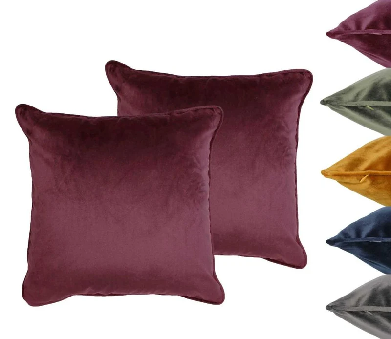 2er Pack Kissenhüllen 45x45 und 60x60cm 100% Polyester 230g/m² Kissenbezug MOON