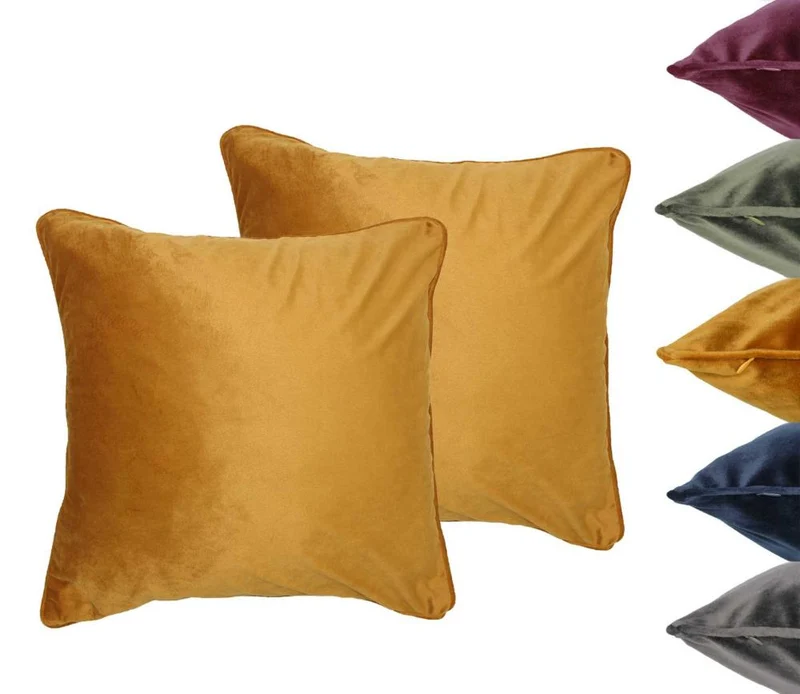 2er Pack Kissenhüllen 45x45 und 60x60cm 100% Polyester 230g/m² Kissenbezug MOON
