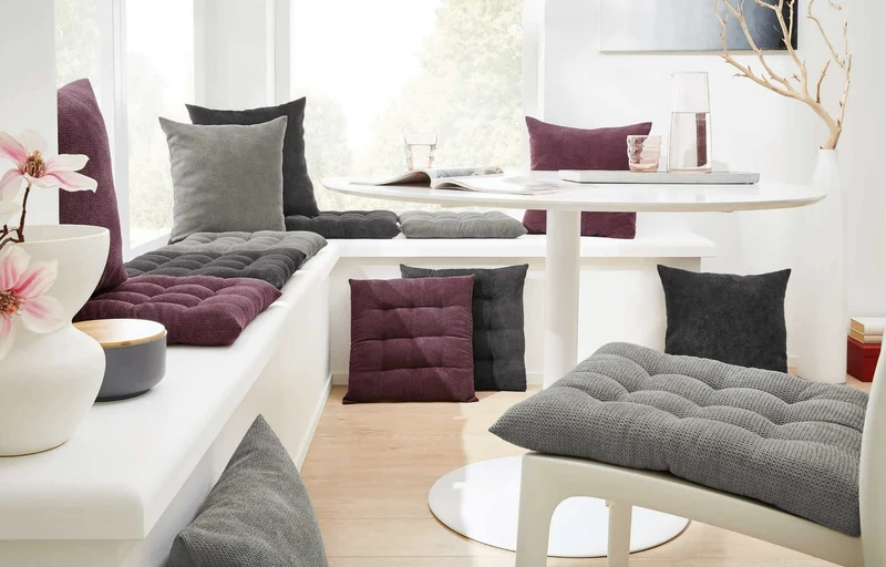 Sun Garden Stuhlkissen Sitzkissen Dekokissen in Struktur-Optik Serie Mellow