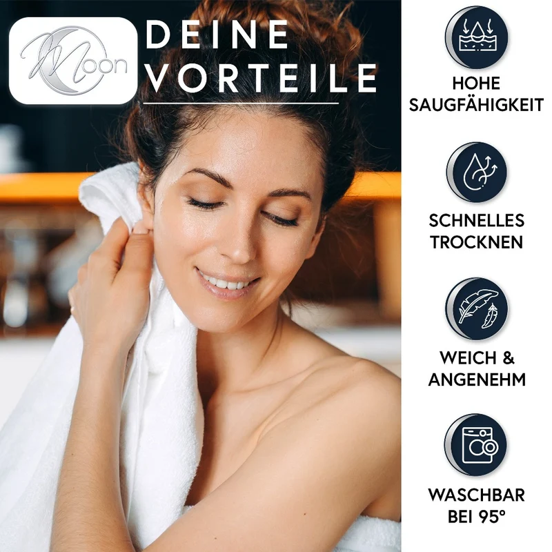 Floringo 5er Pack Microfaser Friseur Handtücher mit saugstarker Oberfläche