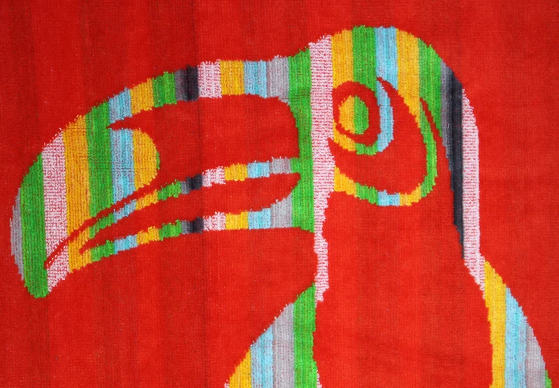 P.K. Collection Velours Strandhandtuch bunt Strandtuch 90x165 cm Strandlaken