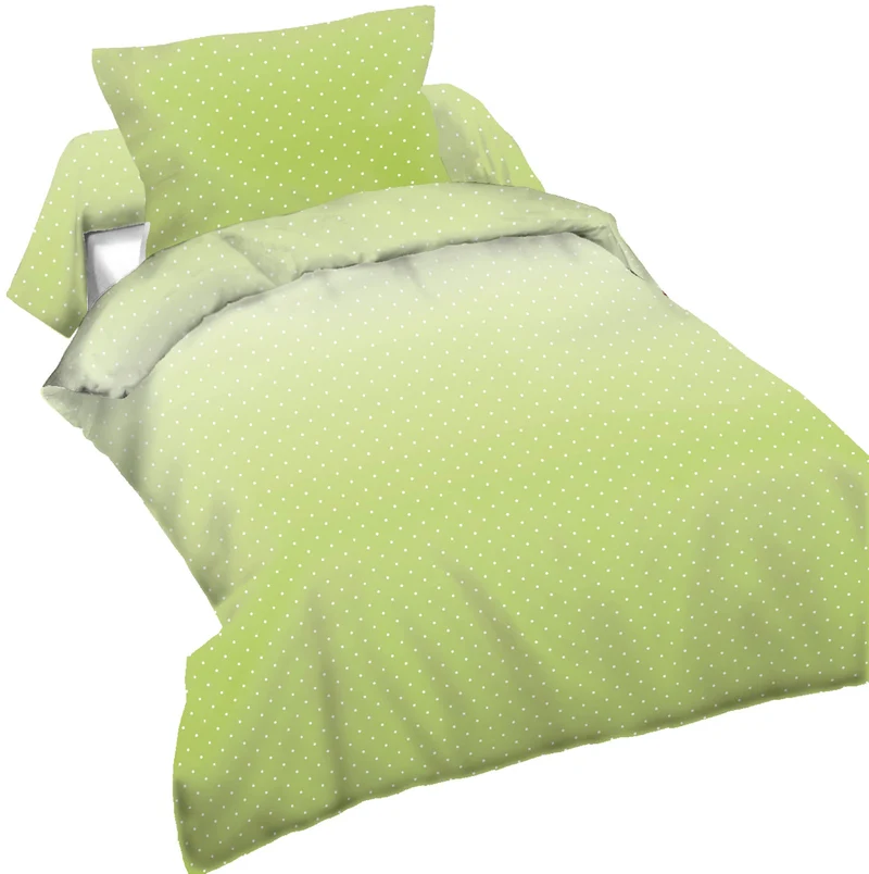 P.K.-Collection Mako-Satin Bettwäsche 100% Baumwolle Dots YKK Reißverschluss