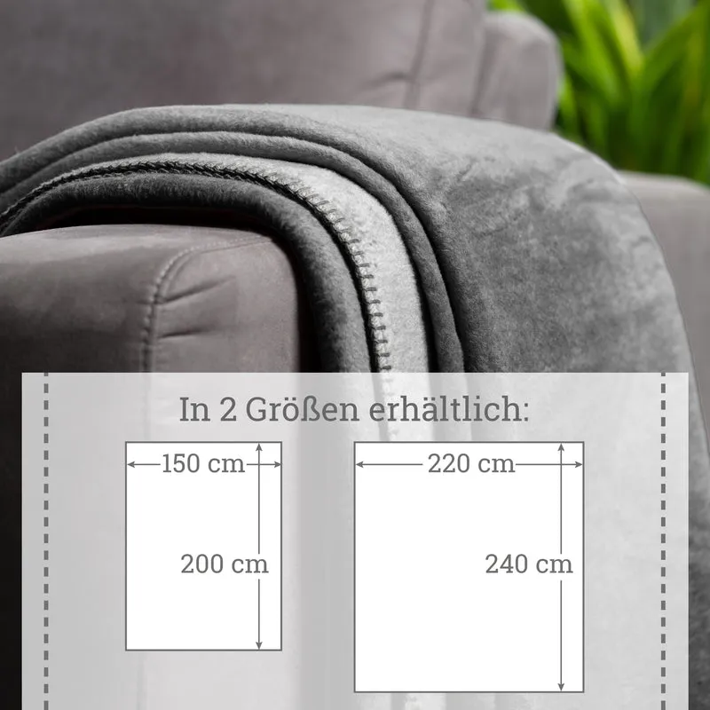 Moon Doubleface Kuscheldecke Wohndecke Baumwollmix ca 220x240cm gekettelter Rand