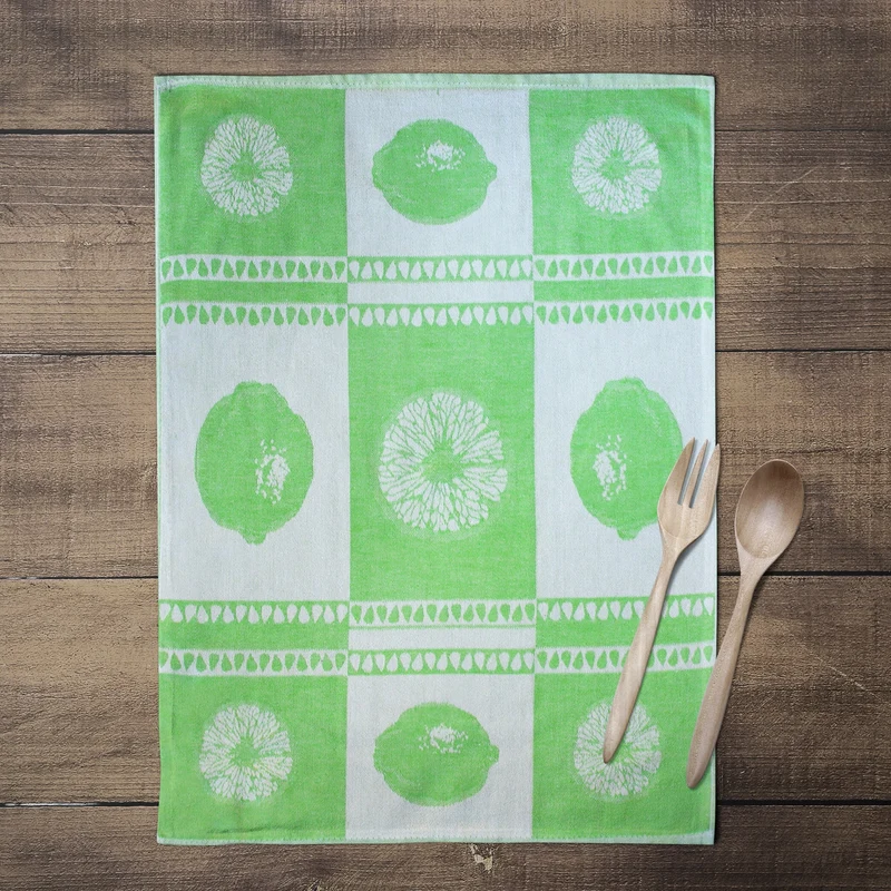 Caroline 3er Pack Geschirrtuch 50x70cm 100% Baumwolle Jacquard Lemon