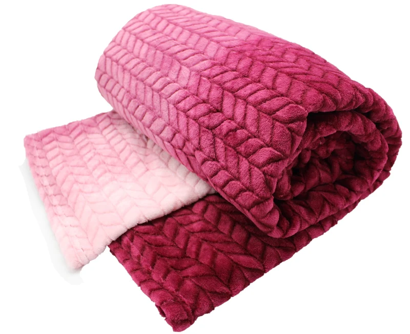 Wohn- und Kuscheldecke 150x200 cm WELLA extra kuschelig Hoch-Tief-Muster
