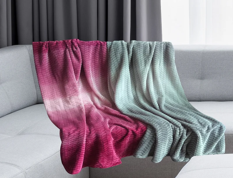 Wohn- und Kuscheldecke 150x200 cm WELLA extra kuschelig Hoch-Tief-Muster