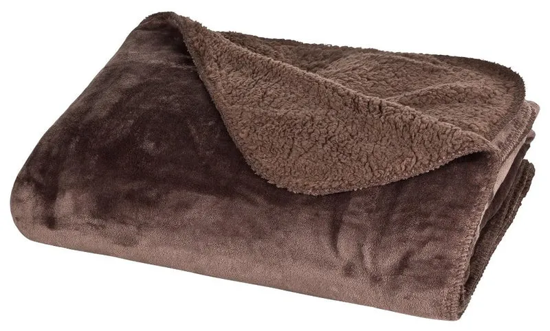 Vivid Flanell Sherpa Wendedecke Kuscheldecke 150x200cm Lammflor-Optik