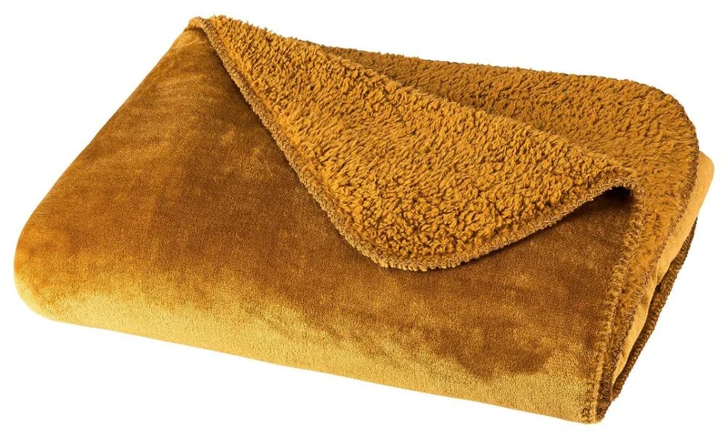 Vivid Flanell Sherpa Wendedecke Kuscheldecke 150x200cm Lammflor-Optik