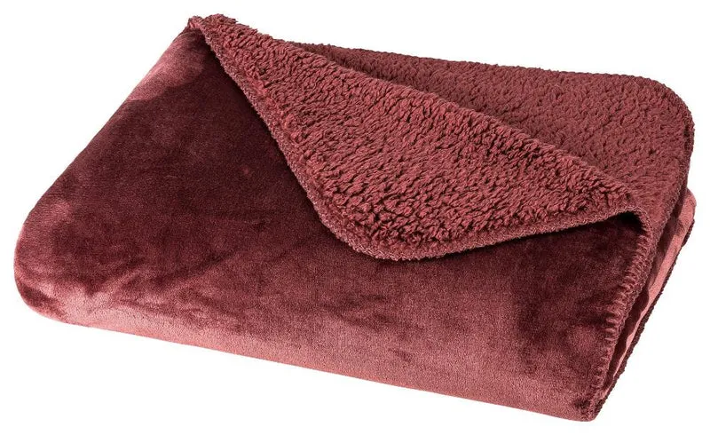 Vivid Flanell Sherpa Wendedecke Kuscheldecke 150x200cm Lammflor-Optik