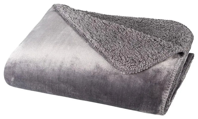 Vivid Flanell Sherpa Wendedecke Kuscheldecke 150x200cm Lammflor-Optik