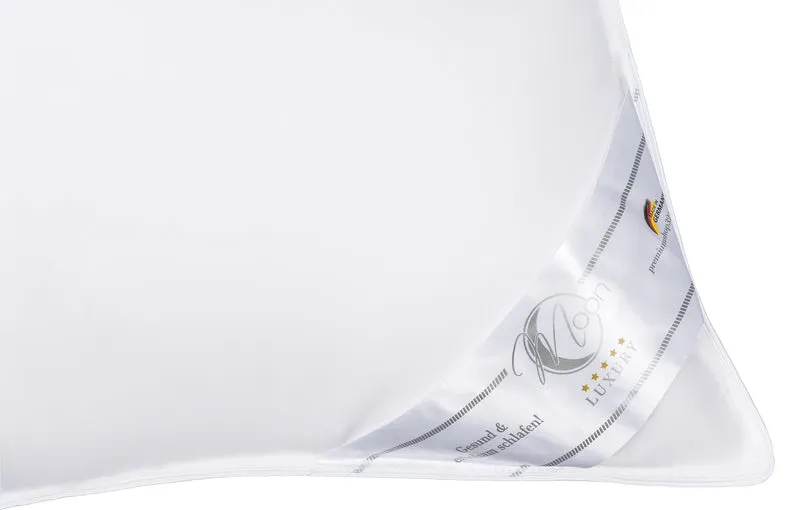 MOON Luxury Gänsefeder Kopfkissen Kissen 90% Feder 10% Daune deutsches Qualitätsprodukt Traumpass zertifiziert