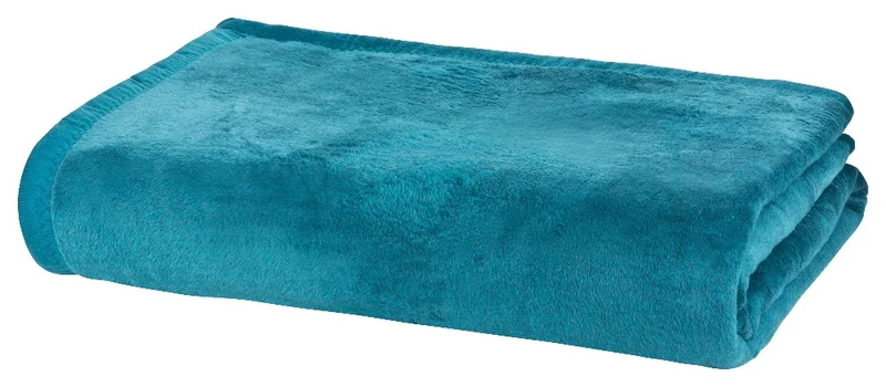 Kuscheldecke 150x200cm Wolldecke einfarbig uni Decke Baumwollmix MOON Classic