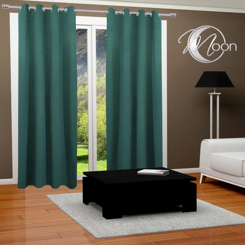 2er Pack Verdunklungsvorhang Ösenvorhang 140x245cm 100% Polyester Midnight