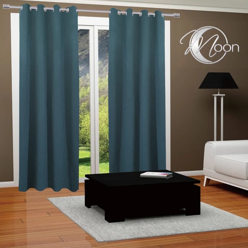 2er Pack Verdunklungsvorhang Ösenvorhang 140x245cm 100% Polyester Midnight