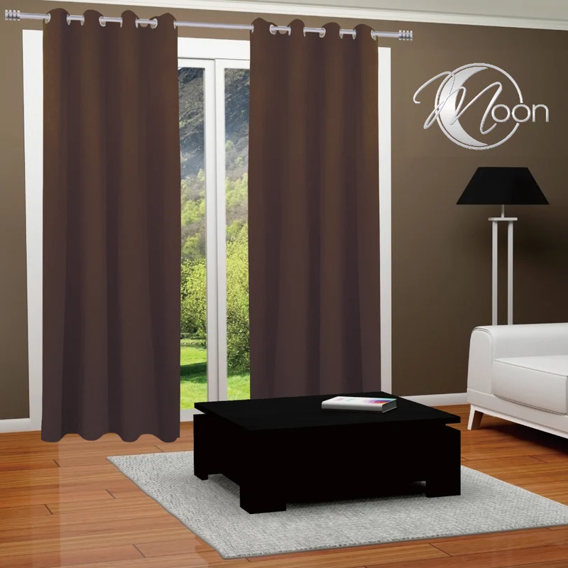 2er Pack Verdunklungsvorhang Ösenvorhang 140x245cm 100% Polyester Midnight