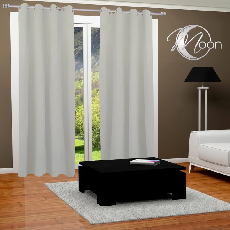 2er Pack Verdunklungsvorhang Ösenvorhang 140x245cm 100% Polyester Midnight