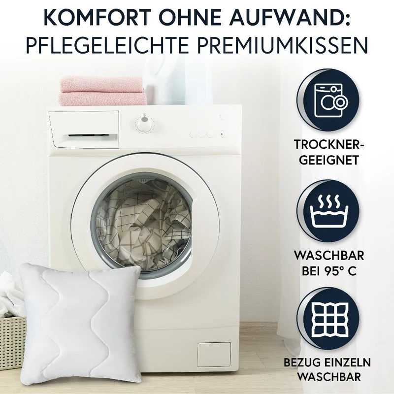 MOON Feeling 4er Pack Füllkissen versteppt Sofakissen extra fest Reißverschluss