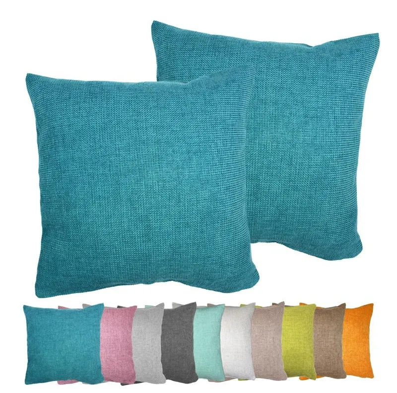 MOON-Luxury 2er Pack Kissenhülle Strukturoptik Chenille garngefärbt 60x60 Dallas