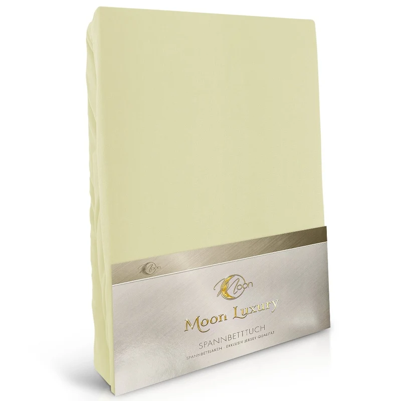 Moon-Luxury Topper Spannbettlaken Jersey 97% Mako-Baumwolle 3% Elastan, 230g/m²