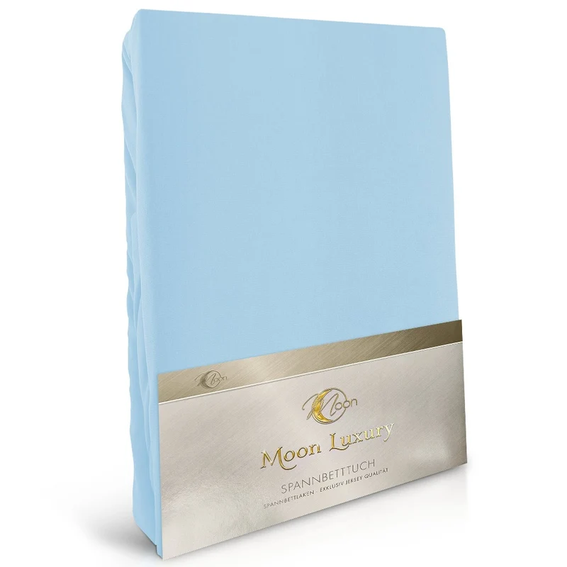 Moon-Luxury Topper Spannbettlaken Jersey 97% Mako-Baumwolle 3% Elastan, 230g/m²
