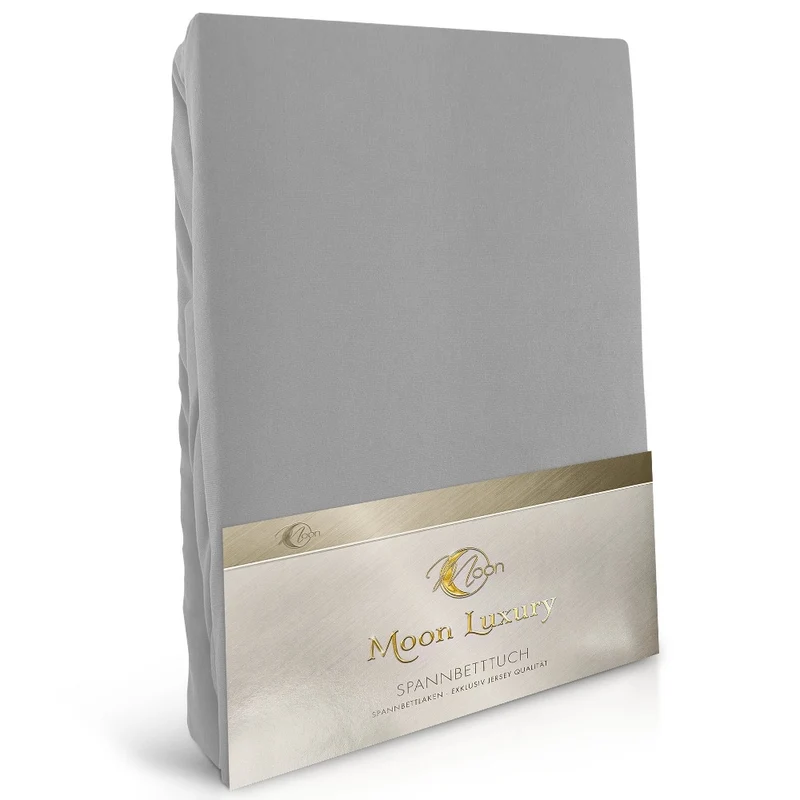 Moon-Luxury Topper Spannbettlaken Jersey 97% Mako-Baumwolle 3% Elastan, 230g/m²