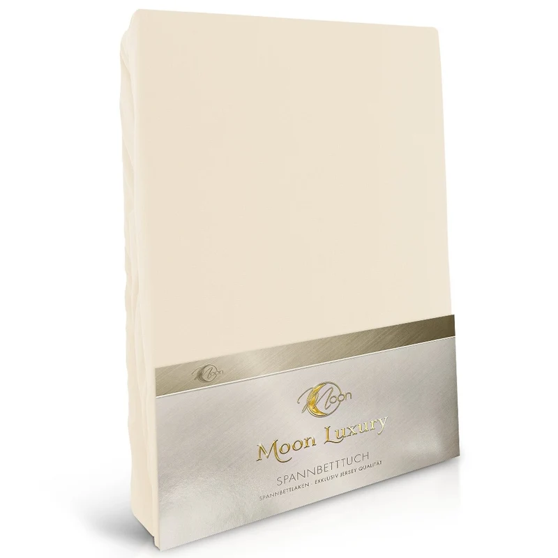 Moon-Luxury Topper Spannbettlaken Jersey 97% Mako-Baumwolle 3% Elastan, 230g/m²