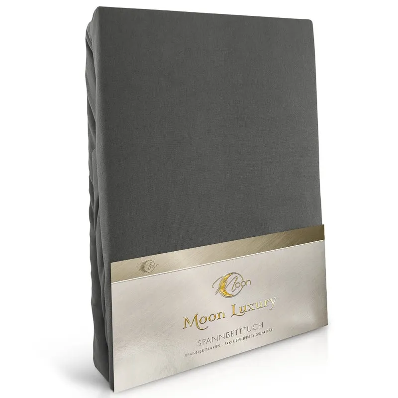 Moon-Luxury Topper Spannbettlaken Jersey 97% Mako-Baumwolle 3% Elastan, 230g/m²