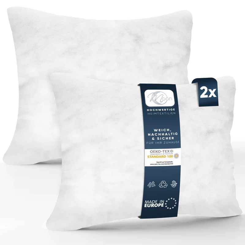 2er Pack Füllkissen Innenkissen Nonwoven - fest gefüllt MOON Classic