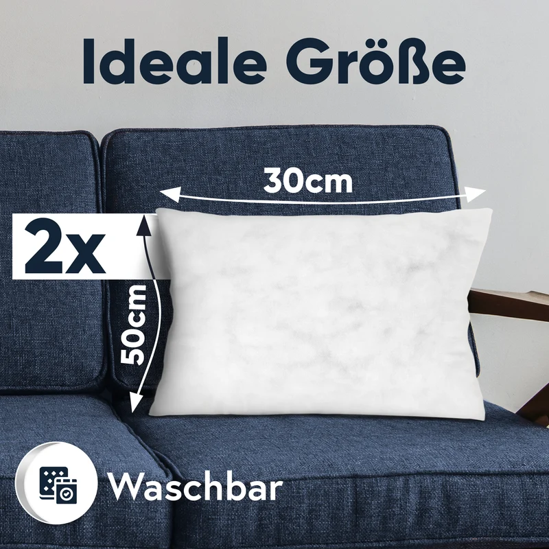 2er Pack Füllkissen Innenkissen Nonwoven - fest gefüllt MOON Classic