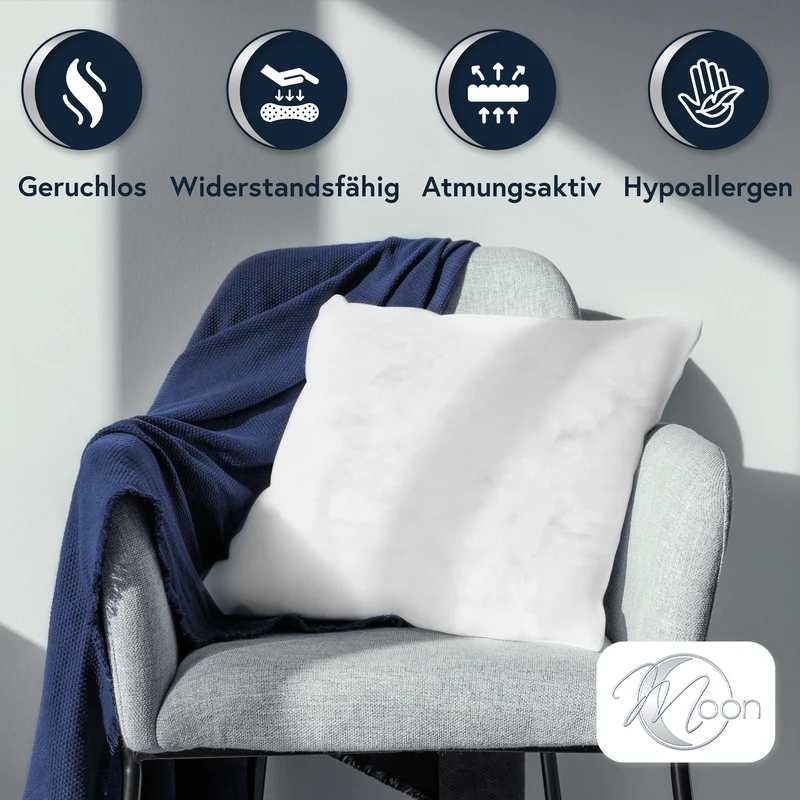 2er Pack Füllkissen Innenkissen Nonwoven - fest gefüllt MOON Classic