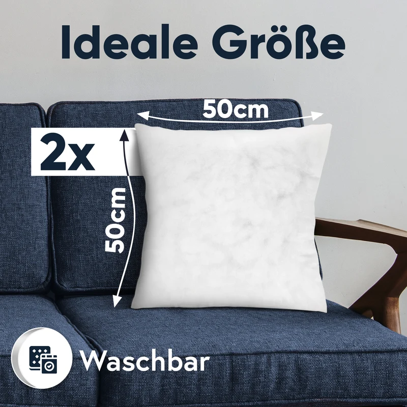 2er Pack Füllkissen Innenkissen Nonwoven - fest gefüllt MOON Classic