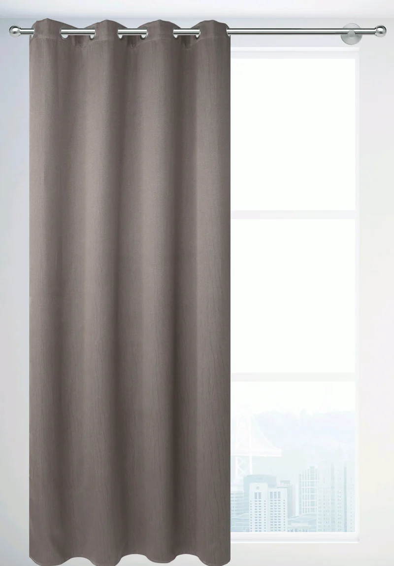2er Pack Verdunkelungsvorhang Ösenvorhang Verdunkelung Paris 140x245cm Goldmond