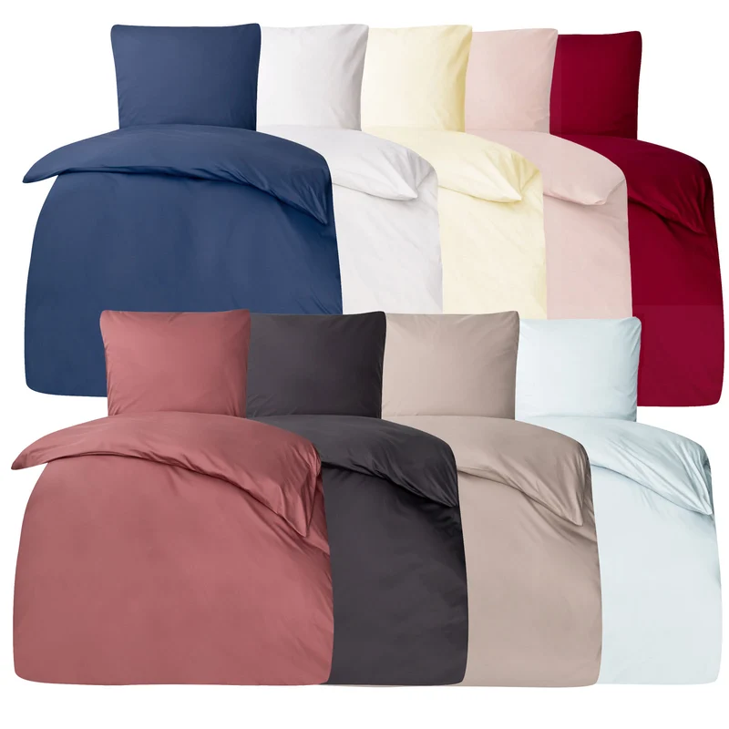 Luxus Interlock Jersey Bettwäsche 100% Baumwolle mit YKK Reißverschluss 135x200 / 80x80 P.K.