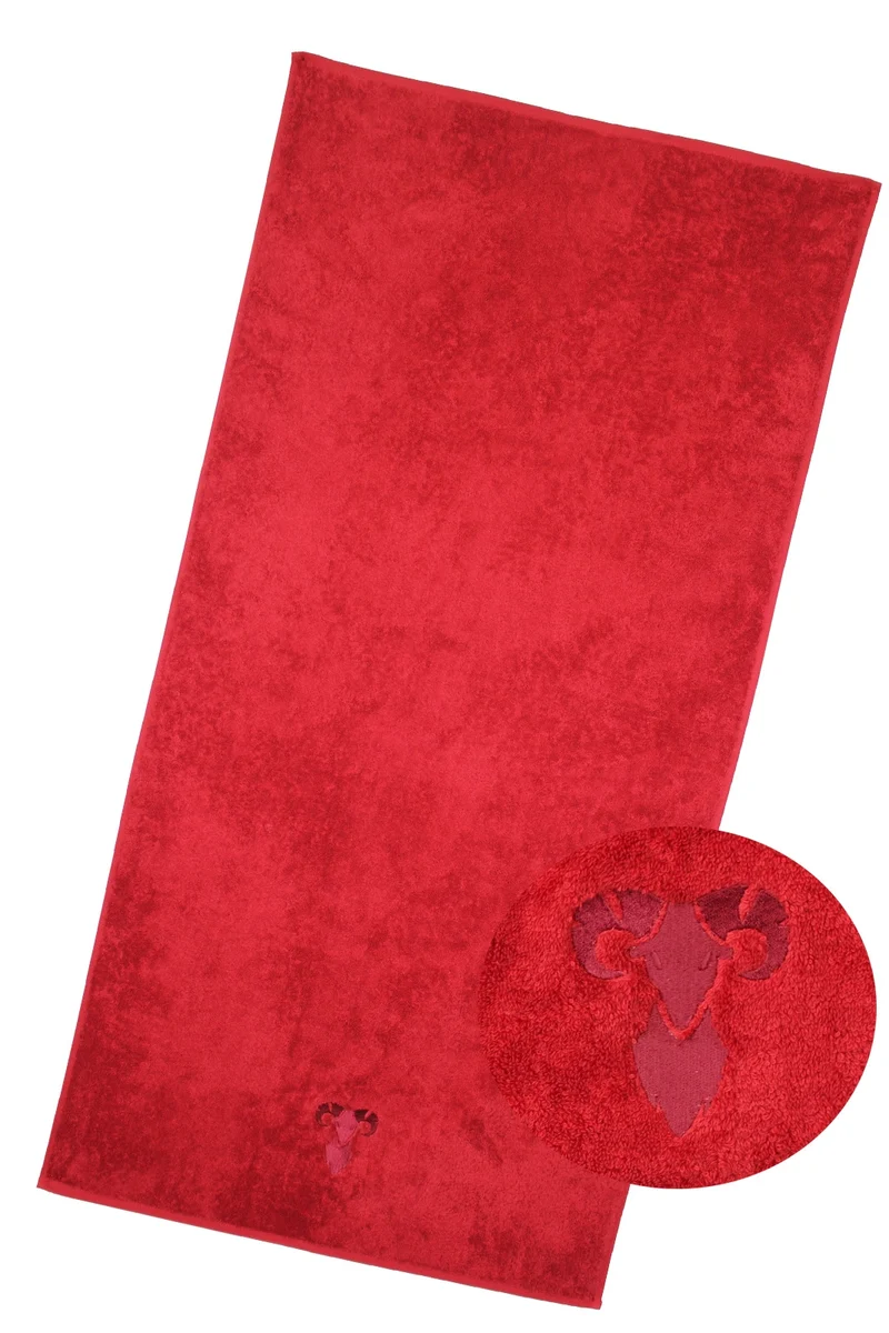 Floringo Duschtuch mit Sternzeichen Stickung 70x140 Serie Luxury-Line 630g/m²