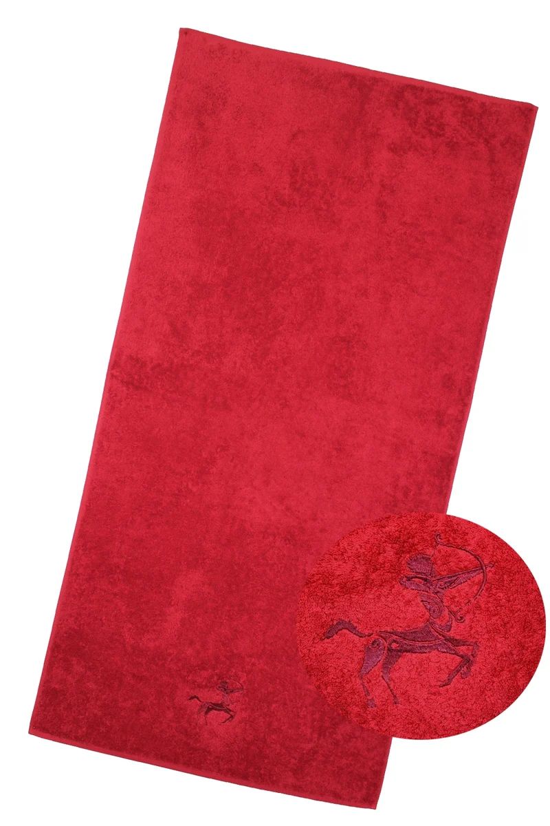 Floringo Duschtuch mit Sternzeichen Stickung 70x140 Serie Luxury-Line 630g/m²
