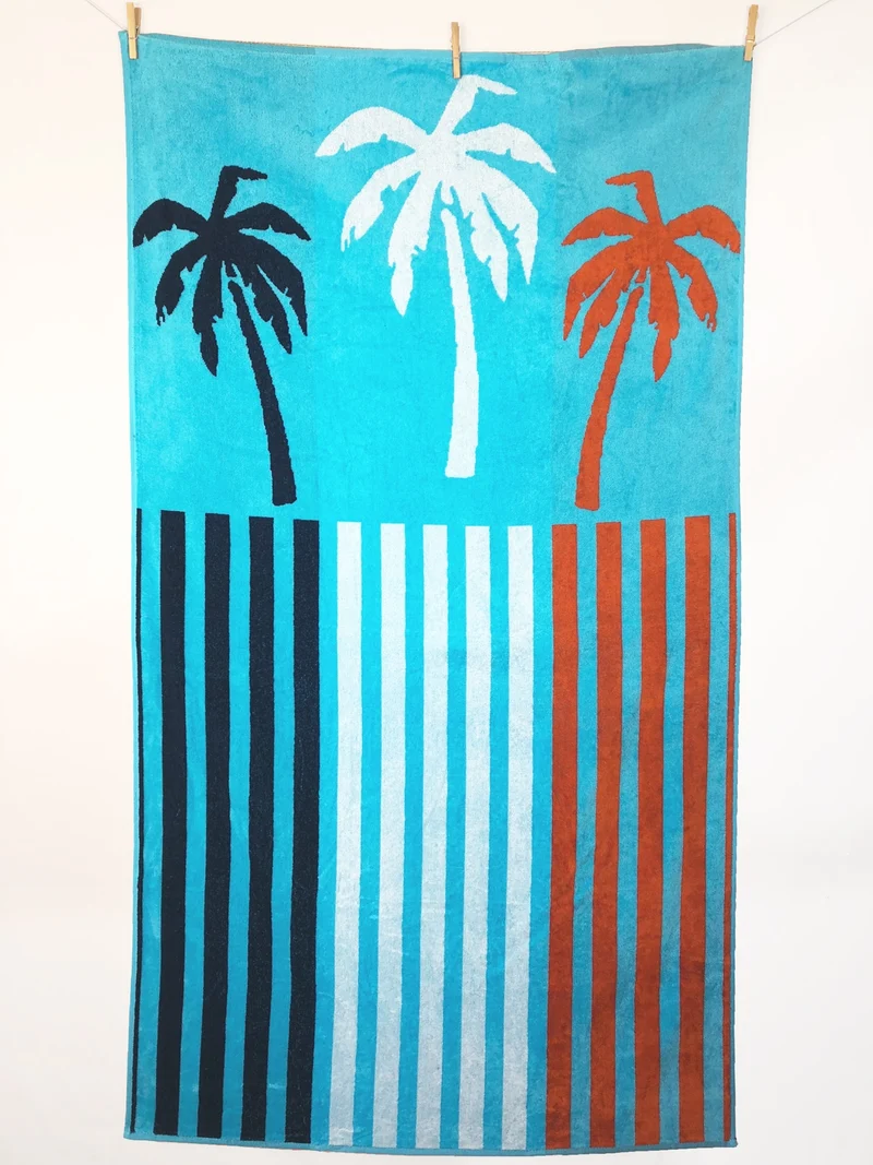 Velours Strandtuch Strandlaken Jacquard 90x170 cm verschiedene Designs