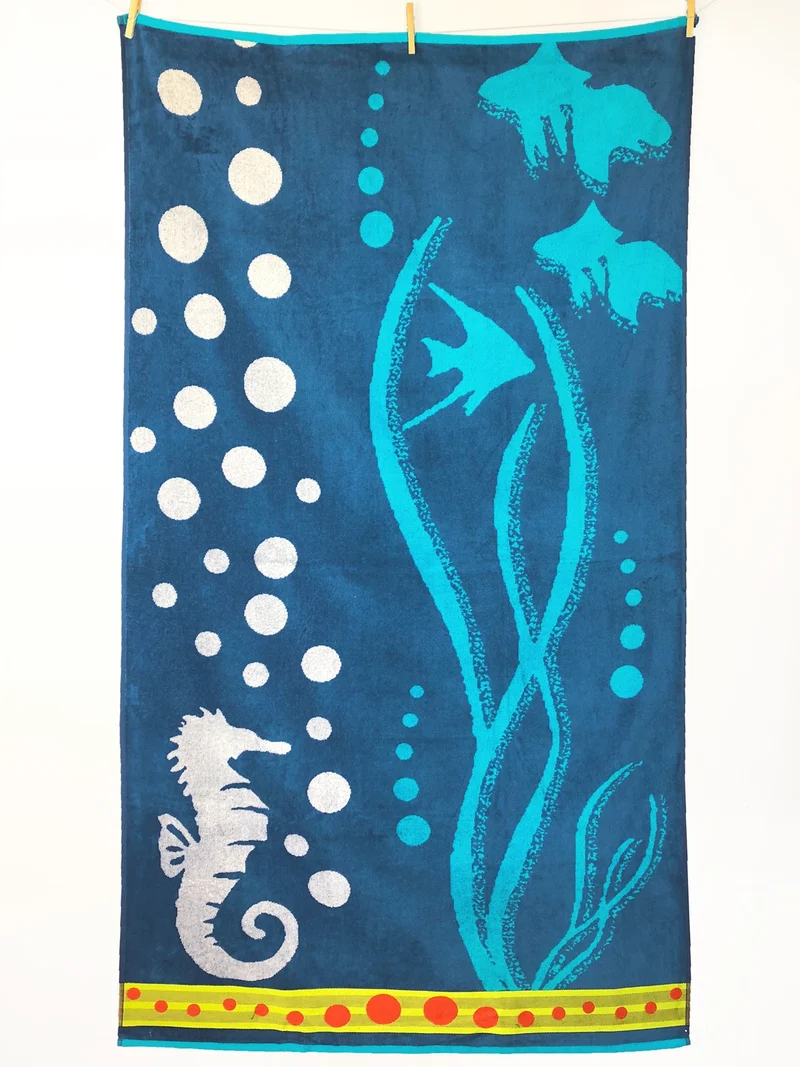 Velours Strandtuch Strandlaken Jacquard 90x170 cm verschiedene Designs