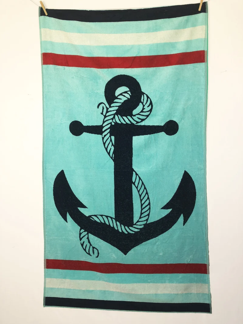 Velours Strandtuch Strandlaken Jacquard 90x170 cm verschiedene Designs