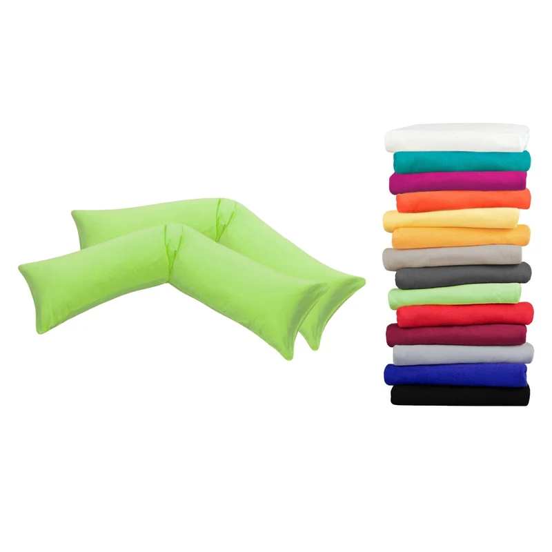 2er Pack MOON-Luxury Linon Kissenbezug 40x145 40x200 Baumwolle Seitenschläfer