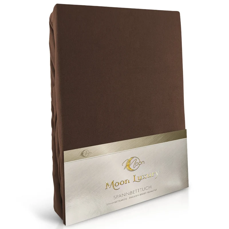 MOON-Luxury Spannbettlaken Jersey Stretch 230g/m² 97% Mako-Baumwolle 3% Elastan