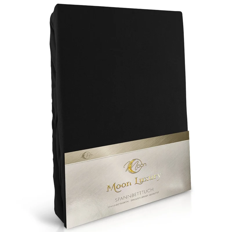 MOON-Luxury Spannbettlaken Jersey Stretch 230g/m² 97% Mako-Baumwolle 3% Elastan