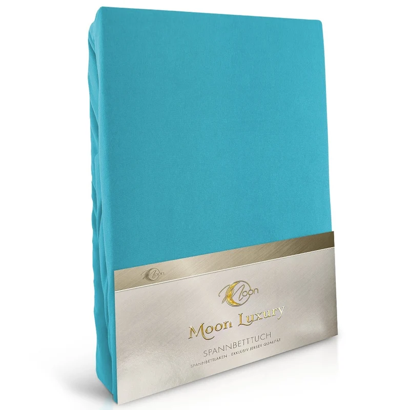 MOON-Luxury Spannbettlaken Jersey Stretch 230g/m² 97% Mako-Baumwolle 3% Elastan
