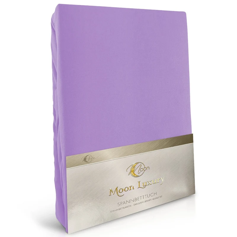 MOON-Luxury Spannbettlaken Jersey Stretch 230g/m² 97% Mako-Baumwolle 3% Elastan