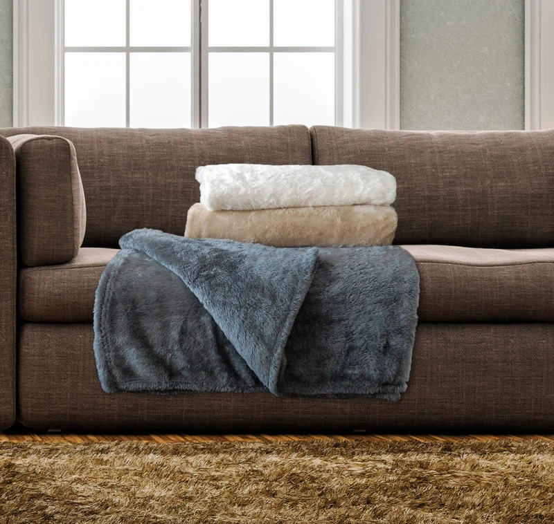 Wohndecke Kuscheldecke Lang Fell Flanell 150x200 - Goldmond