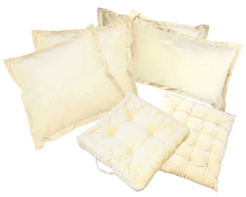 2er Pack Matratzenkissen Boxkissen 42x42x8 in sehr edler Samt Optik Flora