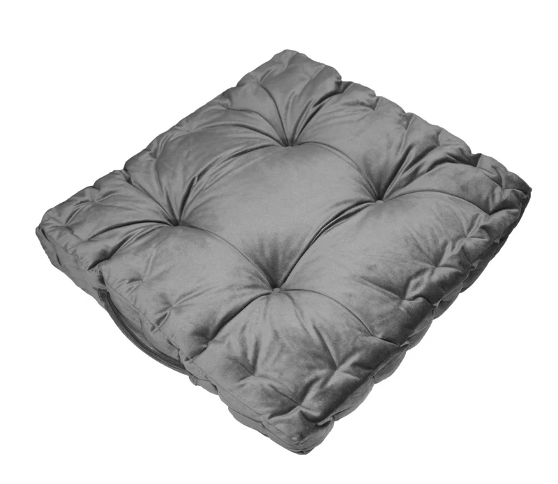 2er Pack Matratzenkissen Boxkissen 42x42x8 in sehr edler Samt Optik Flora