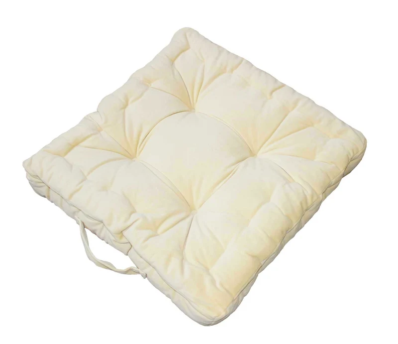 2er Pack Matratzenkissen Boxkissen 42x42x8 in sehr edler Samt Optik Flora
