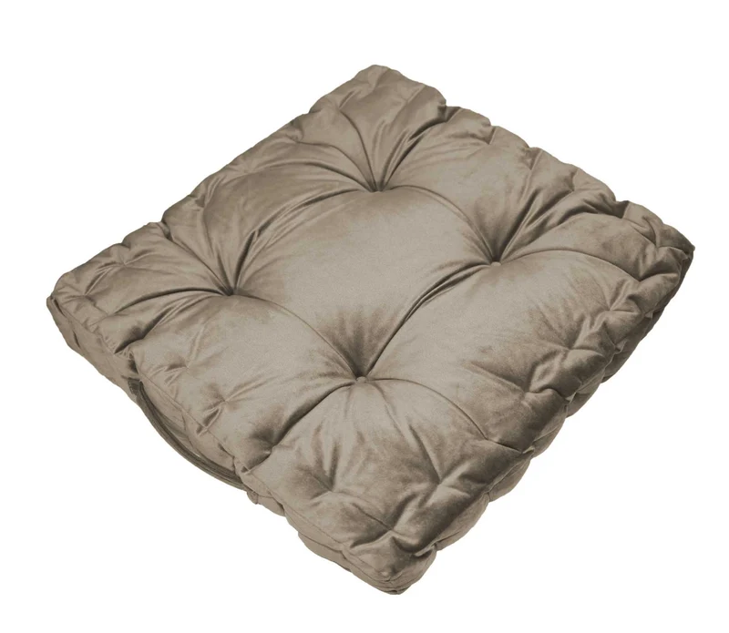 2er Pack Matratzenkissen Boxkissen 42x42x8 in sehr edler Samt Optik Flora