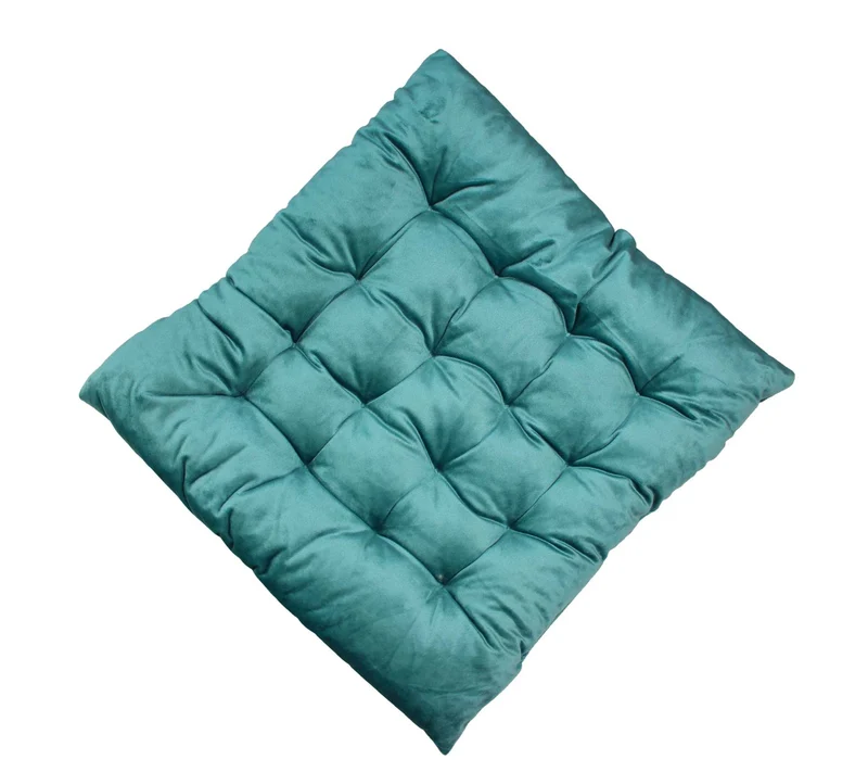 2er Pack Matratzenkissen Boxkissen 42x42x8 in sehr edler Samt Optik Flora